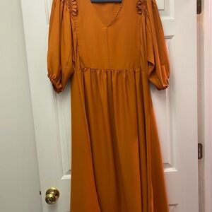 Nursing Queen Rust Midi Dress
